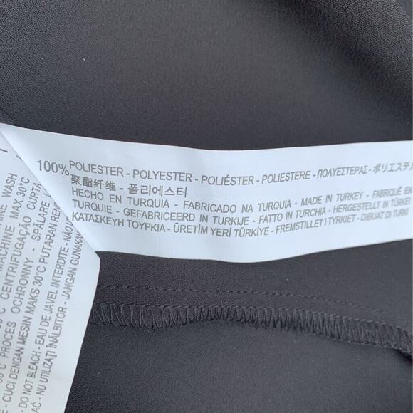 Zara Womens Blouse Black Short Sleeve Scoop Neck Keyhole Back Crochet S - Picture 6 of 8